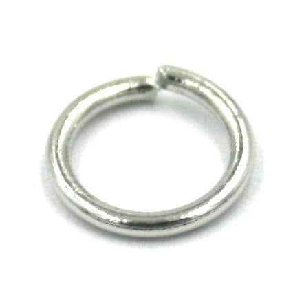 150pcs 4mm x 0.7mm Jump rings rhodium plated - C8008107