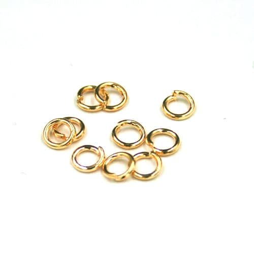 150pcs x 0.7*4mm Jump ring - iron - champagne gold colour - C8008095