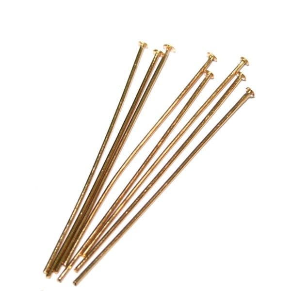 150pcs x 40mm champagne gold head pin / flat end head pin - C7003078