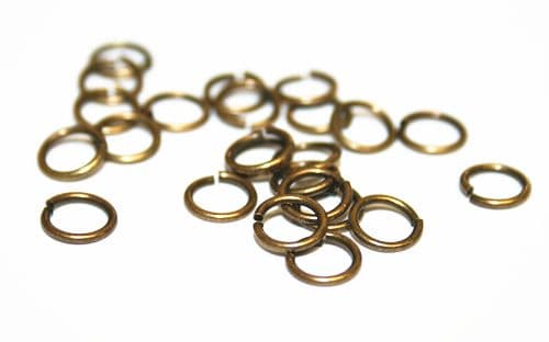 150pcs x 6*0.8mm Antique brass jump ring - C7003093