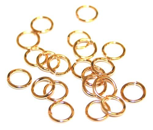 150pcs x 6*0.8mm champagne gold colour jump ring - C7003092