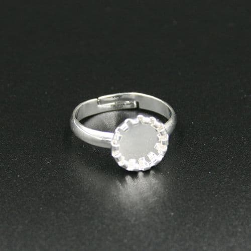 15mm Silver plated ring base