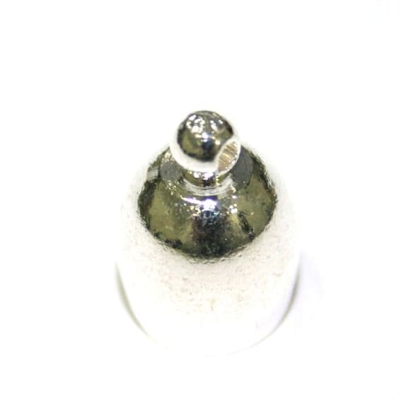 15pces x inside measurement 3mm - silver plated bullet end cap -- bell connector - S.F11 - 2502058