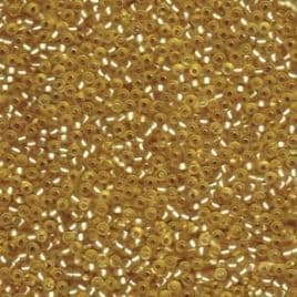1902 SEED BEADS 15/0 SEMI-MATTE SILVER LINED GOLD