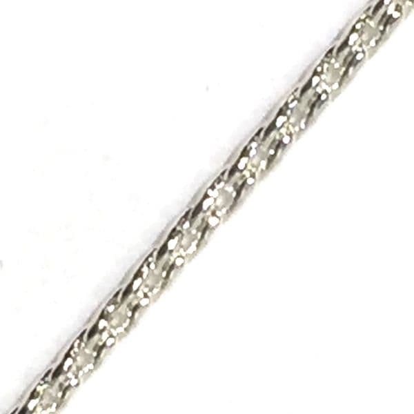 1meter x Fine 1mm silver plated box chain