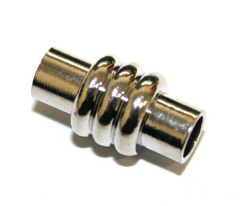 1pce x 19*10mm Rhodium plated barrel magnetic clasp - S.F05 - 2801011
