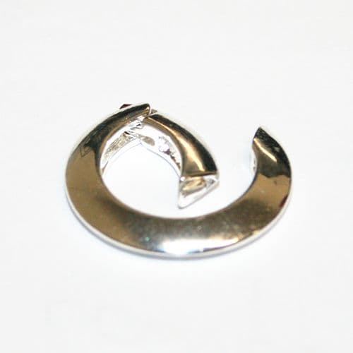 1pce x 22mm Silver Plated Ring Clasps -