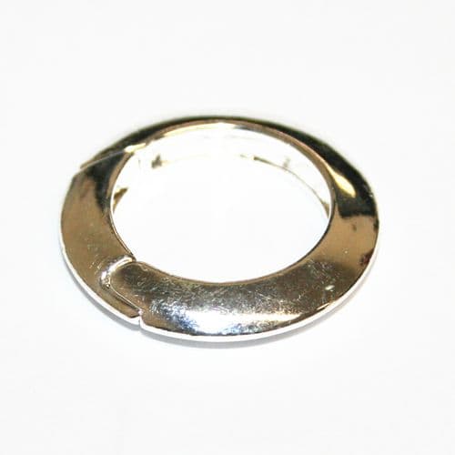 1pce x 22mm Silver Plated Ring Clasps -