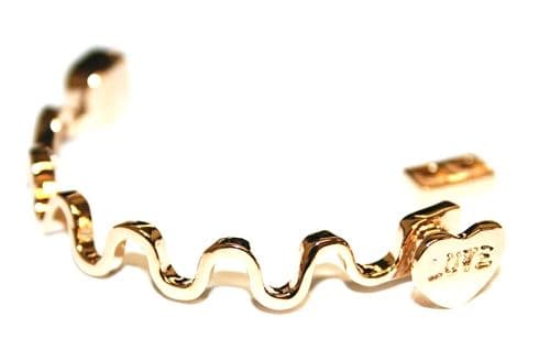 1pce x 54mm half bangle connector S Shape - champagne gold - C7003134