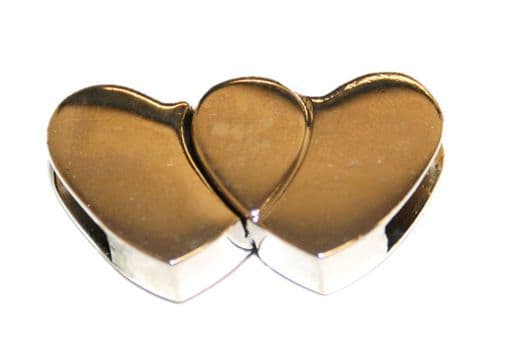 1pce x double heart magnetic clasp - S.F - WC187