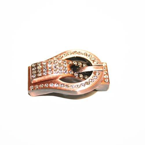 1set x Buckle shape antique copper magnetic clasp