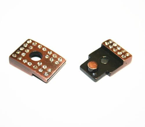 1set x Rectangular shape antique copper magnetic clasp