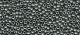 2002 SEED BEADS 15/0 MATTED METALLIC SILVER GREY
