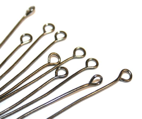 200pcs x 0.7*40MM Eye Pins - Gun metal - S.F - WC237 - 5000016