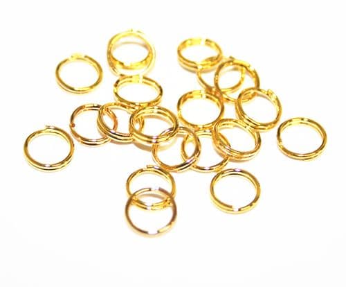 200pcs x 8mm gold colour split ring nickel free - S.F - WA213 - 6517002