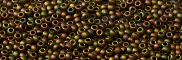 2035 SEED BEADS SIZE 8/0 MATTED METALLIC KHAKI IRIS