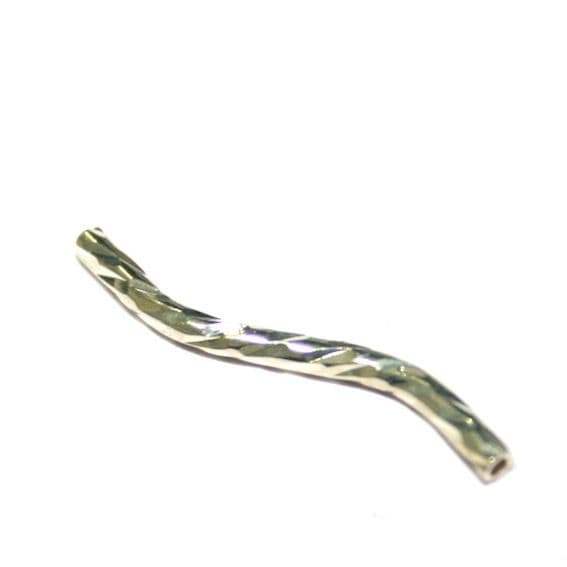 20pcs x 20*1.5mm silver plated diamond cut S shape spacer -- C8008039