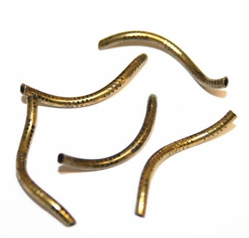 20pcs x 28mm antique brass S shaped spacer - C7003045