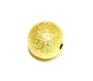 20pcs x 6mm Frosted spacer ball gold colour - S.F10 - WC198 - 4000024