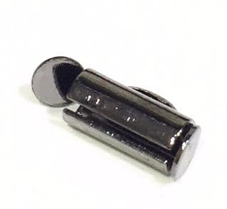 20pcs x 8mm Gunmetal colour plain crimp end connectors - 9014033