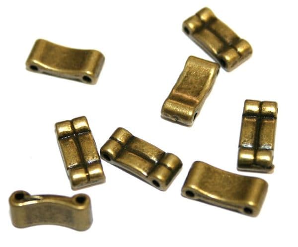 20pcs X Antique brass double section for elastic 11mm – S.F05 – WA181 - 1411066