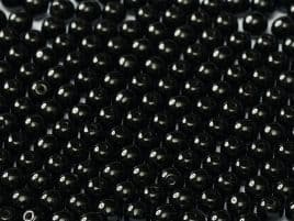 23980 ROUNDS CZECH BEADS 4 MM JET (100 pieces)