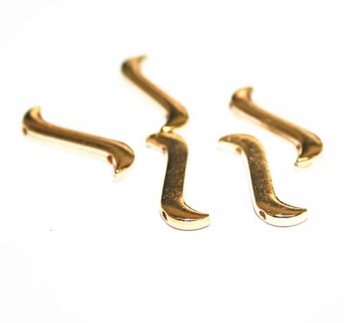 25pcs x 19mm Champagne gold S shaped spacer - C7003105