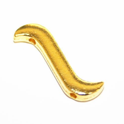 25pcs x 19mm gold S shaped spacer - C7003104