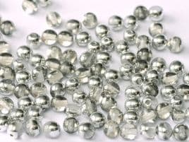 27001 ROUNDS CZECH BEADS 4 MM CRYSTAL LABRADOR (100 pieces)
