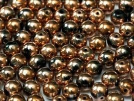 27100 ROUNDS CZECH BEADS 4 MM JET CAPRI GOLD FULL (100 pieces)