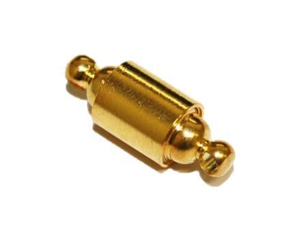 2pcs x inside measurement 5mm gold colour magnetic plain barrel clasp - S.F - 4002053 - WC257