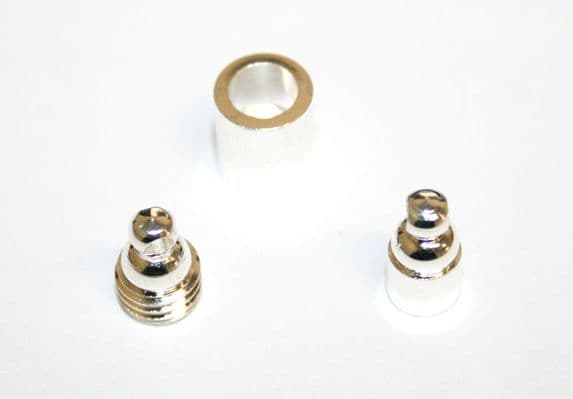 2pcs x silver plated oval ribbed magnetic clasp - S.F - WC257