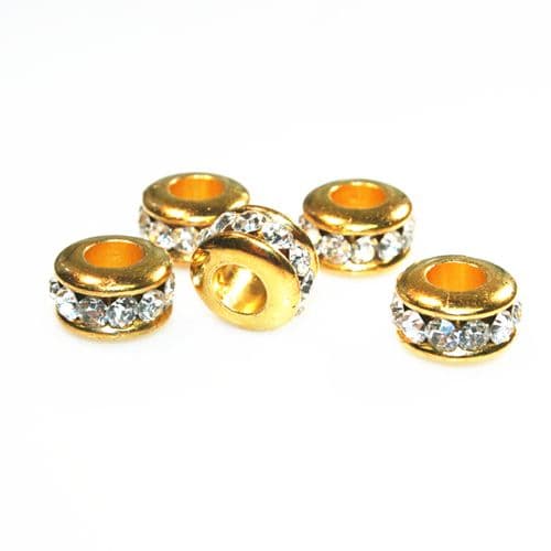 30pcs x 10*6mm rose gold rondelle spacer - 8007005