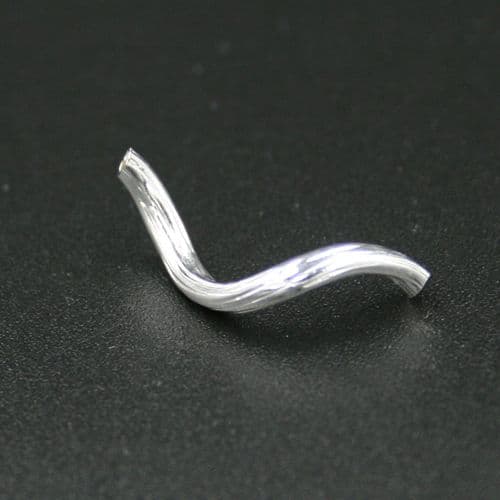 30pcs x 20*2mm silver plated S shape spacer - C8008011