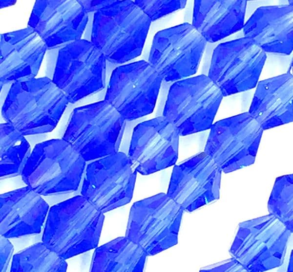 3mm Crystal bicone glass beads 150 pieces - Sapphire blue 8432