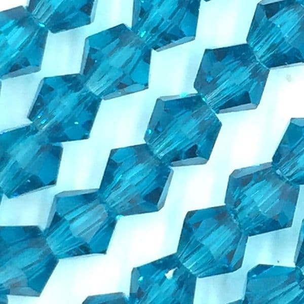 3mm Crystal bicone glass beads 150 pieces - Teal 8449
