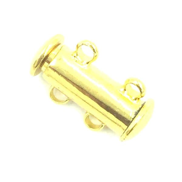 4 x 2 Strand Magnetic Sliding Clasps Gold Plated -163208038