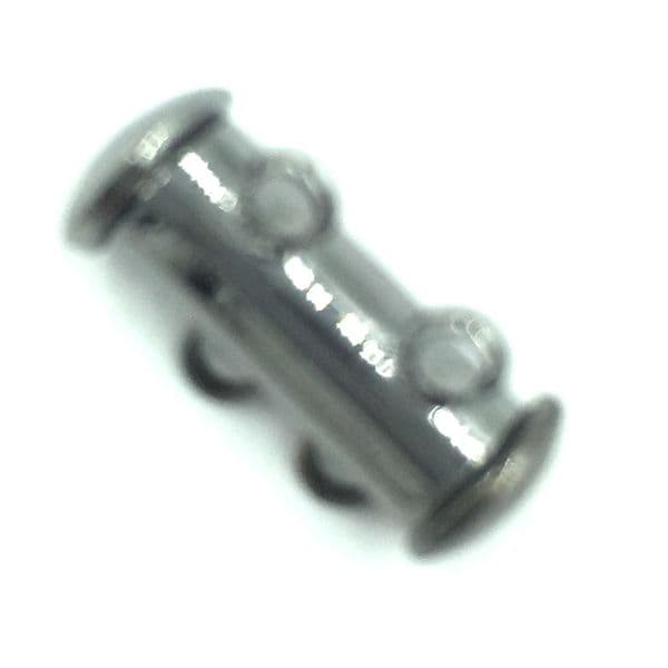4 x 2 strand magnetic sliding gun metal cylinder clasp 15mm x 8mm