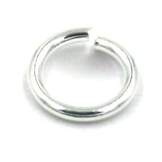 40pcs 10mm x 1.2mm silver plated jump ring - Q050046