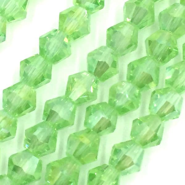 4mm crystal bicone beads - 100 pieces -   8424 green AB