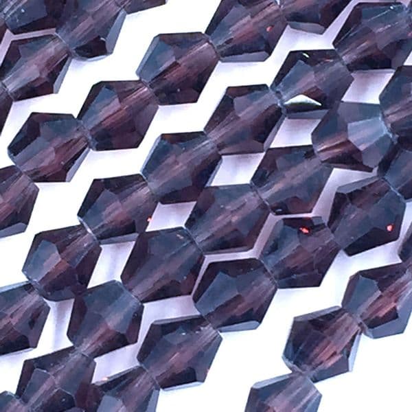 4mm crystal bicone beads - 100 pieces -  amethyst purple 8429