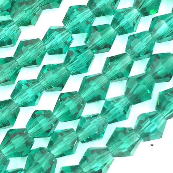 4mm crystal bicone beads - 100 pieces -  dark green - 8433