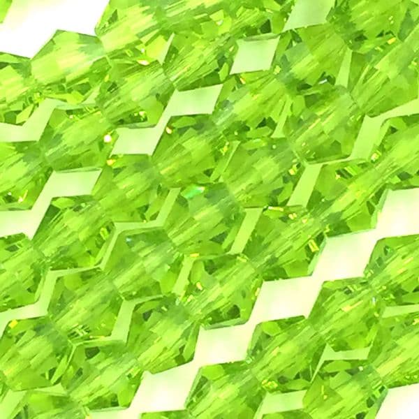 4mm crystal bicone beads - 100 pieces -  grass green 8424