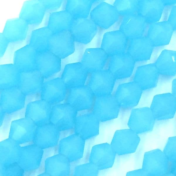 4mm crystal bicone beads - 100 pieces -  opaque blue 8453