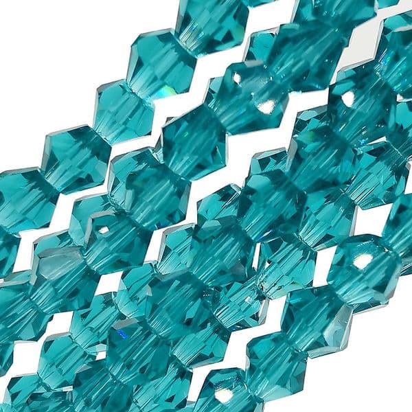 4mm Crystal Bicone Beads 100pcs Teal