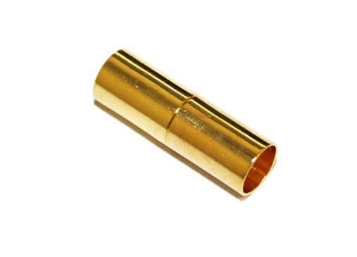 4pcs x inside measurement 5mm gold colour magnetic plain barrel clasp - S.F - 3009095