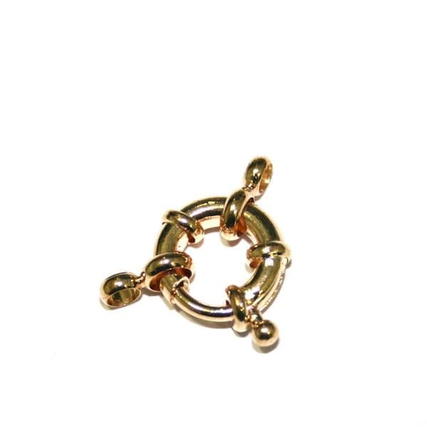 5 X 13MM champagne gold plated ring clasps - S.F05 - WC032 - 2502050