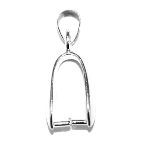 5 x Silver Plated Pinch Bail 20mm - S.F08 - WA212/204 - 1411004.