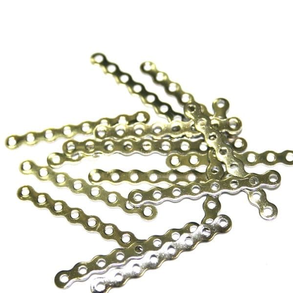 50 x 24mm rhodium plated spacer bar connector S.F04 - WA147/WA203/WA208 - 2807028