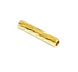 50pcs X 10mm*2mm gold spacer tube 1 - gold colour nickel free - S.F - WA197 - 5000054